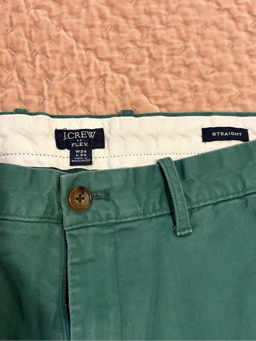 J. Crew Green Chino Pants